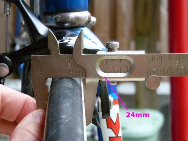 Masurarea latimii anvelopei de bicicleta