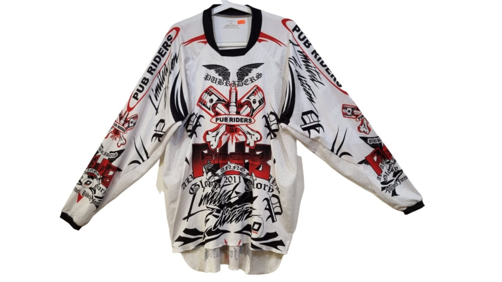 Bluza sport Doltcini Downhill Alb/Negru/Rosu marimea L