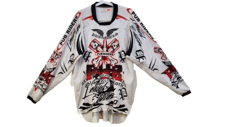 Bluza sport Doltcini Downhill Alb/Negru/Rosu marimea L