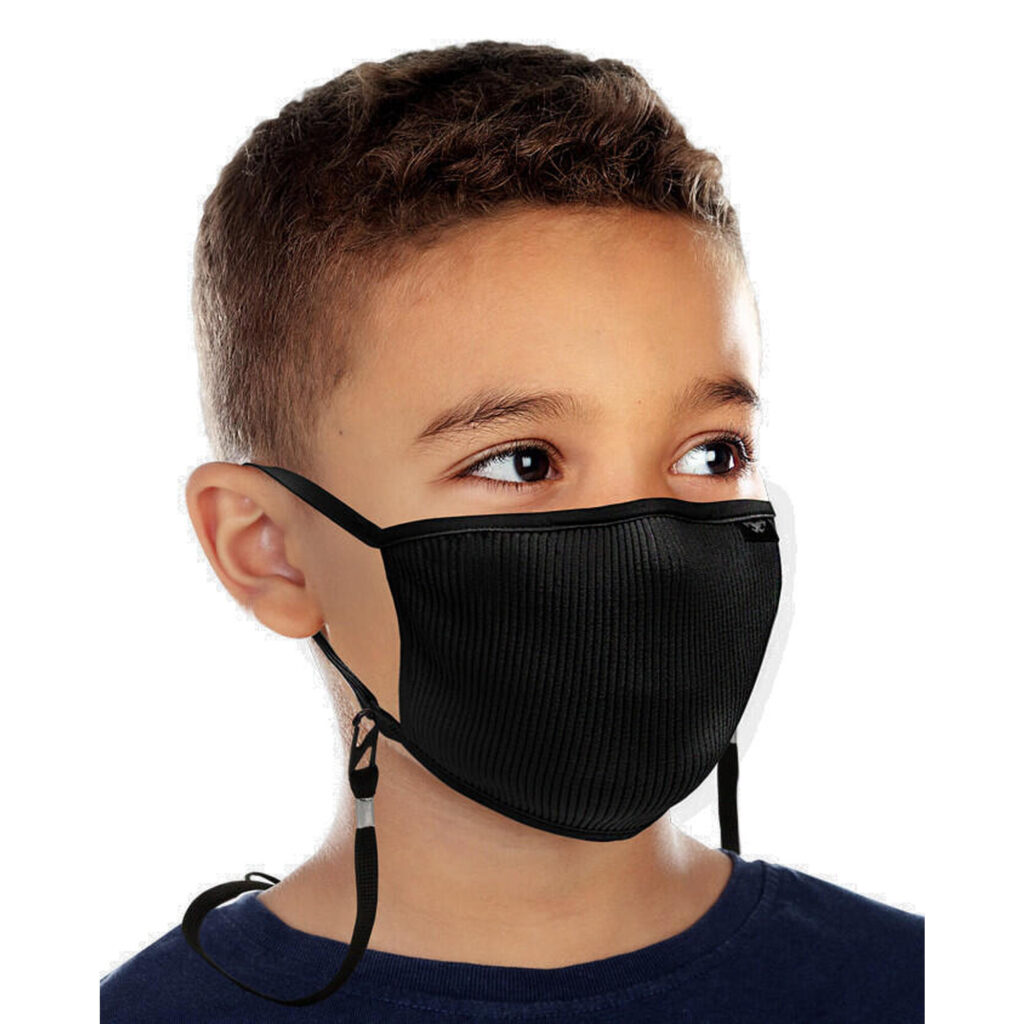 Masca sportiva pentru copii Naroo FU+ cu filtrare particule – Negru XS